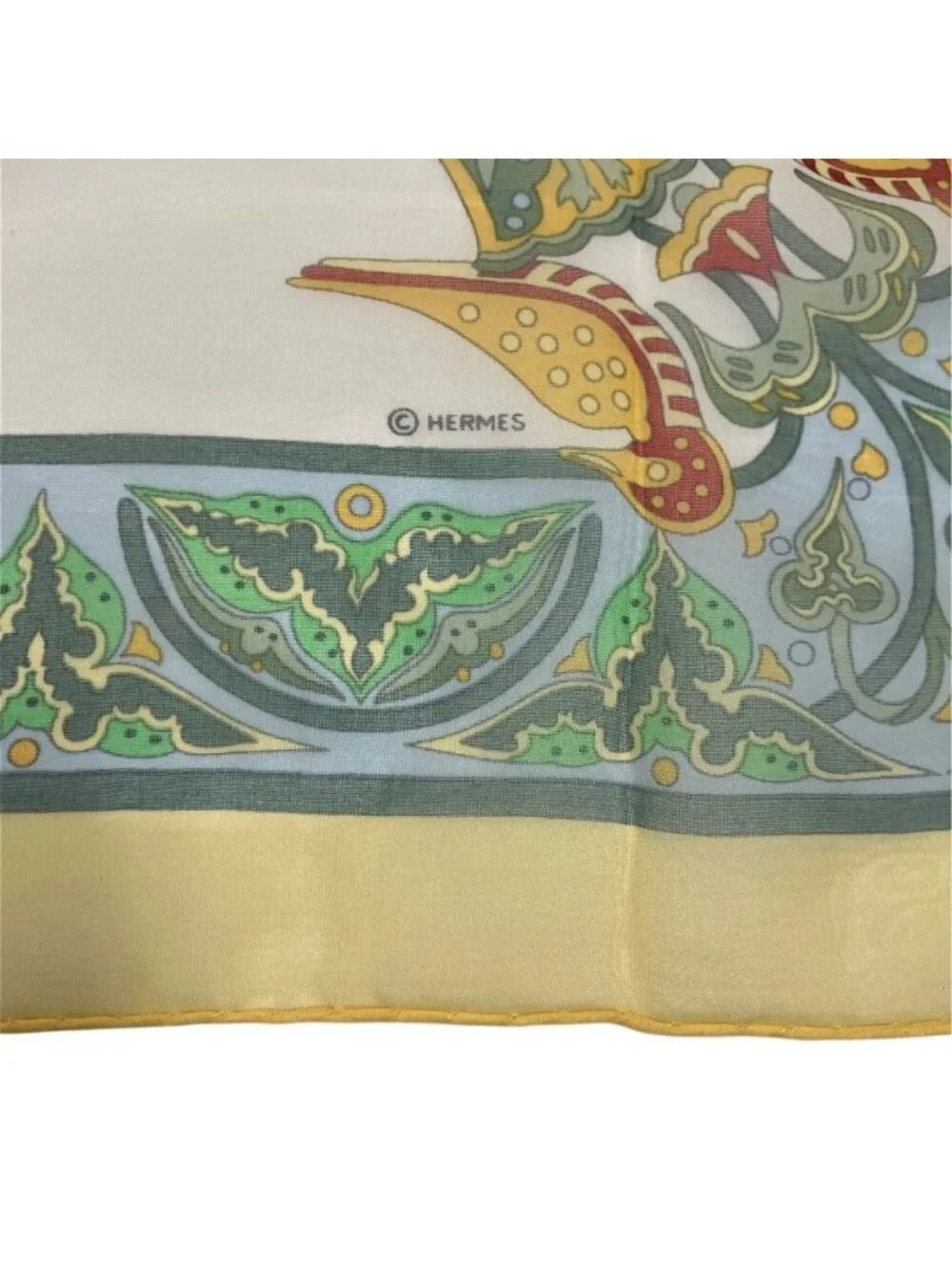 Hermes Carre 90 Ciels Byzantins Byzantine Sky Silk Sheer Large Scarf Multicolor
